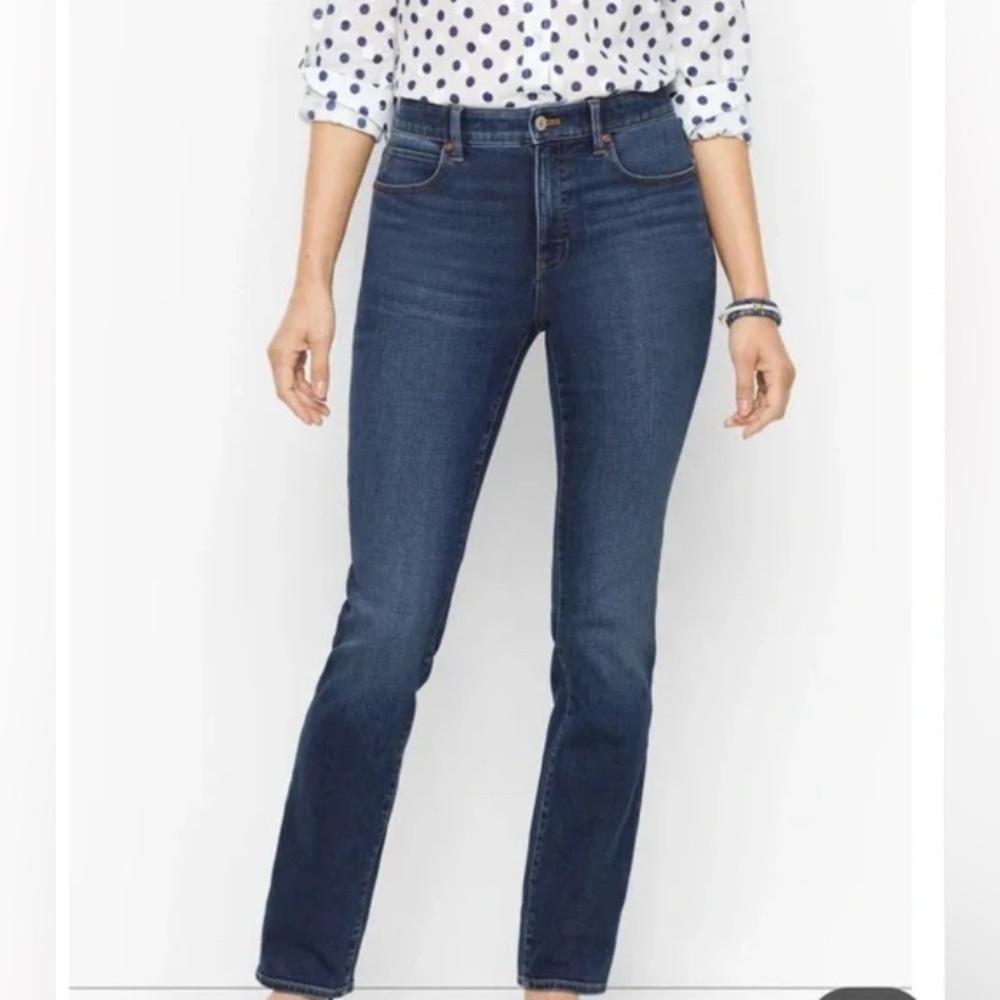 Women’s Talbots Flawless Five Pocket‎ High Waist Denim Jeans Size 4P EUC